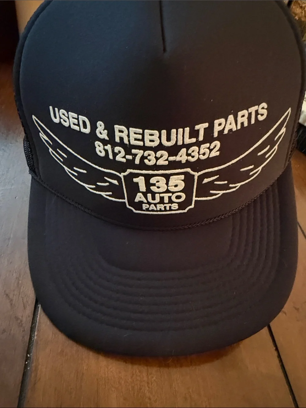 Auto Parts Branded Black Trucker Hat -